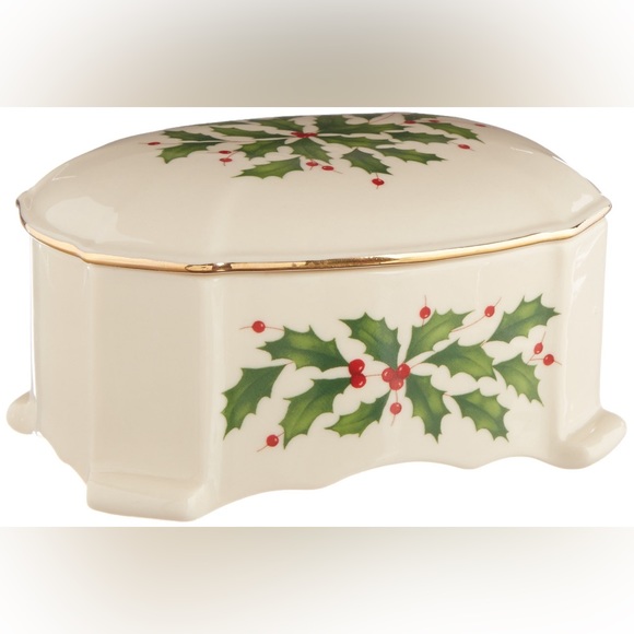 BNIB LENOX HOLIDAY ARCHIVE MUSICAL TRINKET BOX - Picture 4 of 14